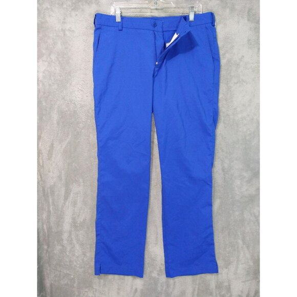 Nike Golf Pants Mens 34x32 Blue Tour Performance Dri Fit Straight Leg Stretch - Picture 1 of 10